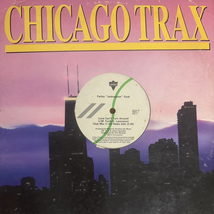 The House Sound of Chicago vinyl sleeve — Farley Jackmaster Funk, Love Can't Turn Around